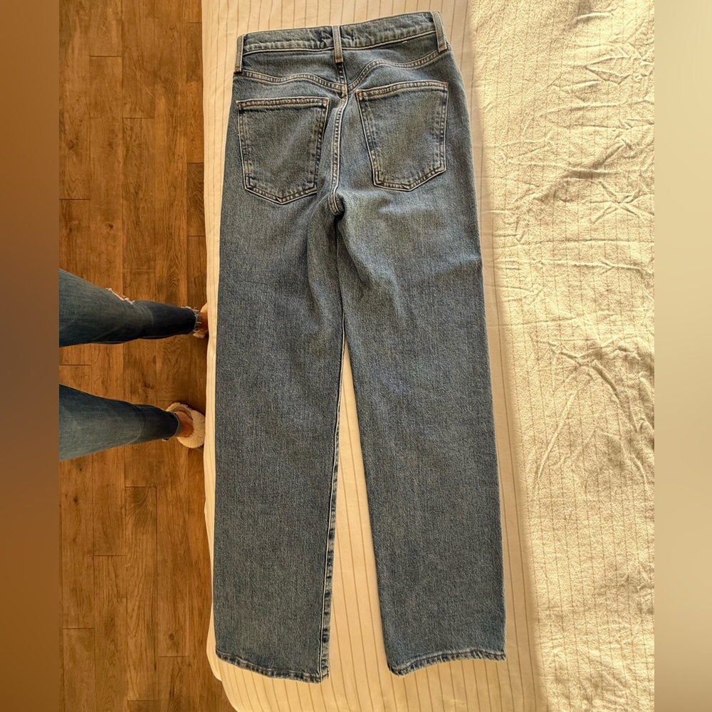 Agolde Harper Mid Rise Relaxed Straight Jean in Flash - size 23 - Picture 8 of 15